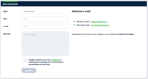 Comment contacter le support ?